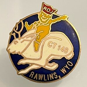 ROYAL ORDER OF JESTERS Enamel Pin CT 148 ROJ Rawlins WYO Shriners